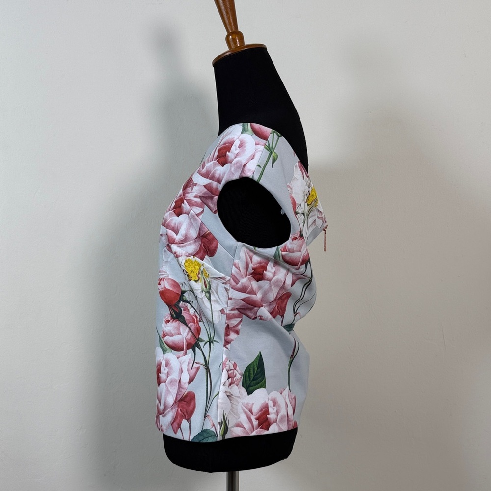 TED BAKER Floral Pink Sleeveless Top 2 - Picture 7 of 11